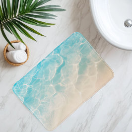 Imiterad strand sand under klart vatten anime stil badrumsmatta