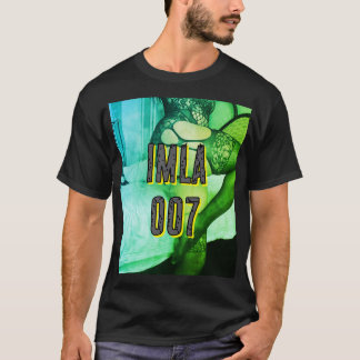 IMLA 007u svart T-skjorta med Grönt Neon T Shirt