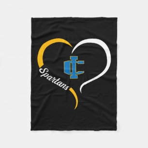 Imlay City Spartans Logotyp Halvep Slogan Hårdar Fleecefilt