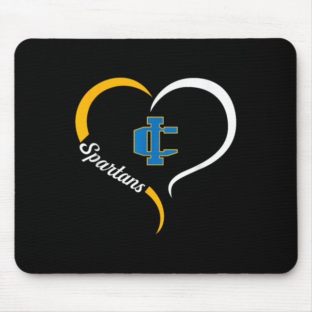 Imlay City Spartans Logotyp Halvep Slogan Hårdar Musmatta (Framsidan)