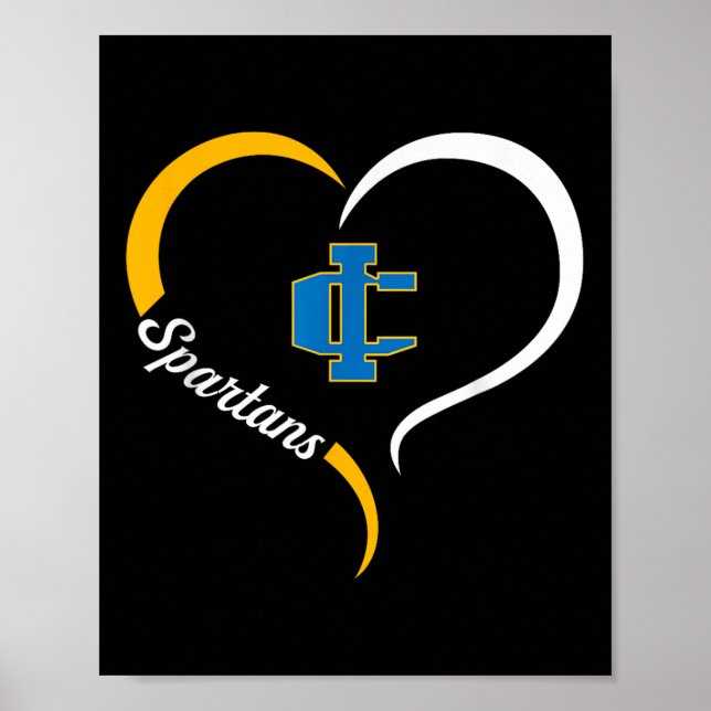 Imlay City Spartans Logotyp Halvep Slogan Hårdar Poster (Framsidan)