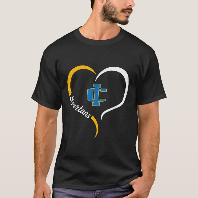 Imlay City Spartans Logotyp Halvep Slogan Hårdar T Shirt (Framsida)