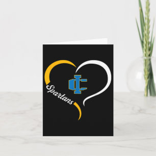 Imlay City Spartans Logotyp Halvhjärta Slogan Hs Kort
