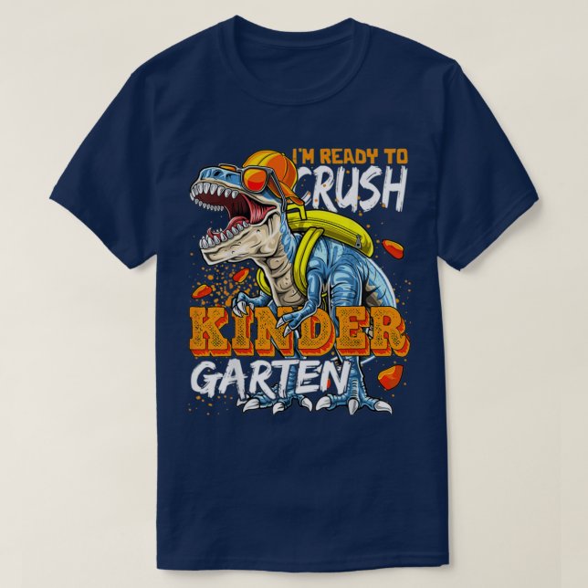 IMM-Redo för att krossa Kindergarten Dinosaur till T Shirt (Design framsida)