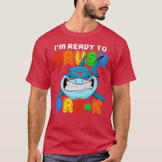 IMM-Redo för att krossa Prek Funny Shark Sunglasse T Shirt