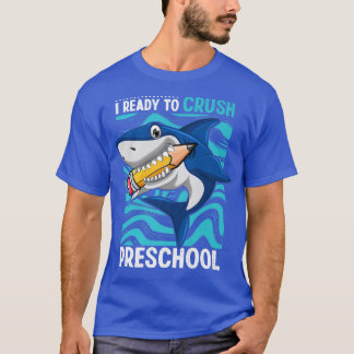 IMM-Redo för att krossa Preschool Shark Back to sc T Shirt