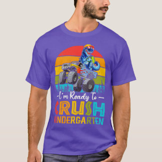 IMM-Redo till Crush Kindergarten Retro Sunset Dino T Shirt