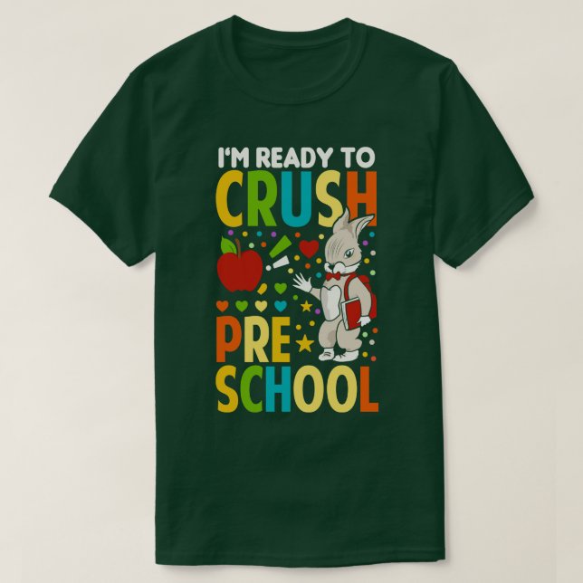 IMM-Redo till Crush Preschool Boys Back to school T Shirt (Design framsida)