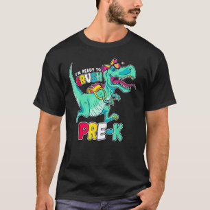 IMM-Redo till Crush Preschool Tecknad Stil T-Rex D T Shirt