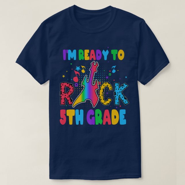 IMM-Redo till Sten 5:e Klass Guitar Back to school T Shirt (Design framsida)
