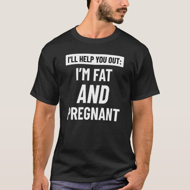 IMM-Tjock och graviditet T Shirt (Framsida)
