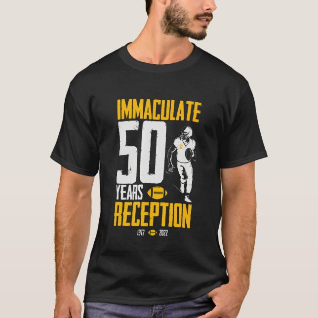Immaculate 50 Years Reception Pittsburgh Him Her M T Shirt (Framsida)