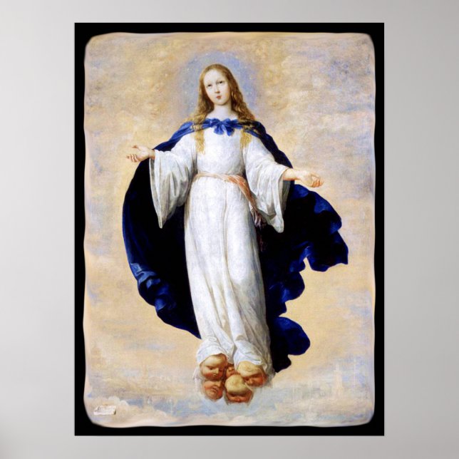 Immaculate Conception Cloud and Cherub - Zurbaran Poster (Framsidan)