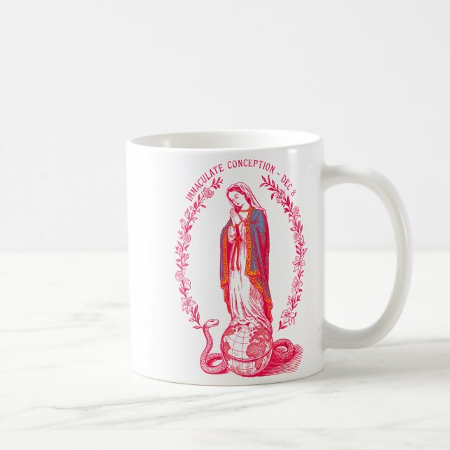 Immaculate Conception Dec 8 Virgin Mary Catholic D Kaffemugg (Höger)