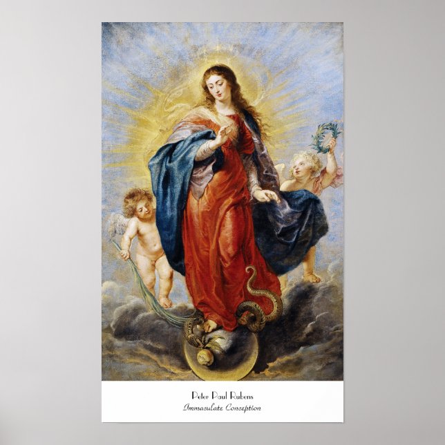 Immaculate Conception Peter Paul Rubens målning Poster (Framsidan)