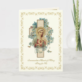 Immaculate Heart of Mary Katolska Religiös Kort