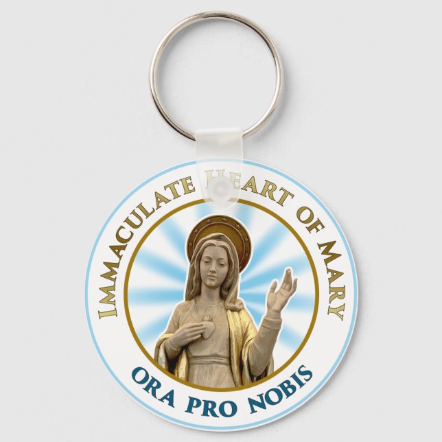 Immaculate Heart of Mary Ora Pro Nobis Nyckelring (Framsida)