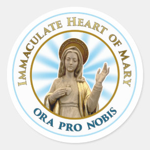 Immaculate Heart of Mary Ora Pro Nobis Runt Klistermärke