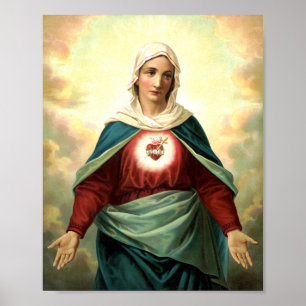 Immaculate Heart Virgin Mary Poster