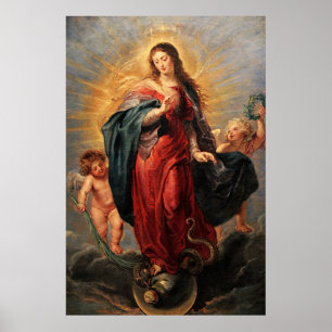 Immaculate Heart Virgin Mary Poster - Virgen Maria