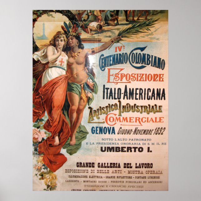 Immagine da Genova, Italien 1892 Poster (Framsidan)