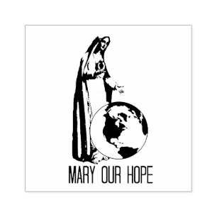 Immakulera Mary vår Hope Fatima Stämpel
