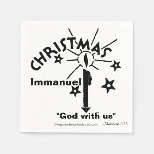Immanuel Gud med oss jul Pappersservett