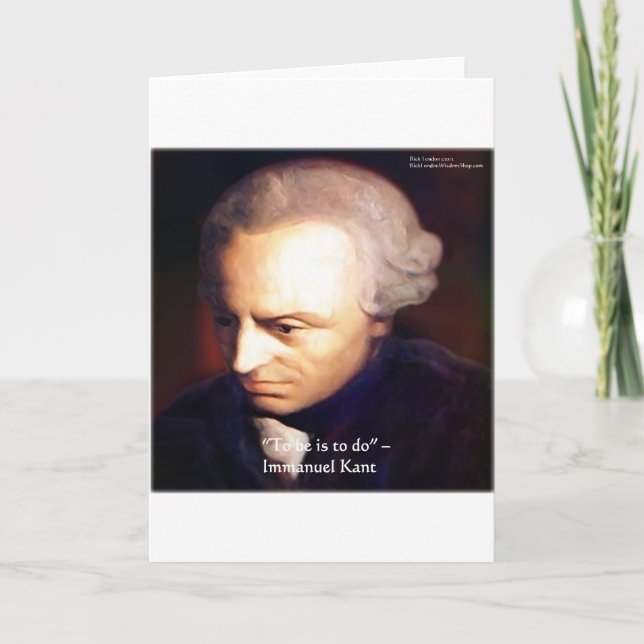 Immanuel Kant "Att Göra" Visdomspresenter & T-shir Kort (Framsida)