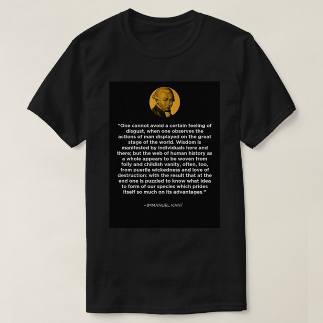 Immanuel Kant Citat 2 T Shirt (Design framsida)