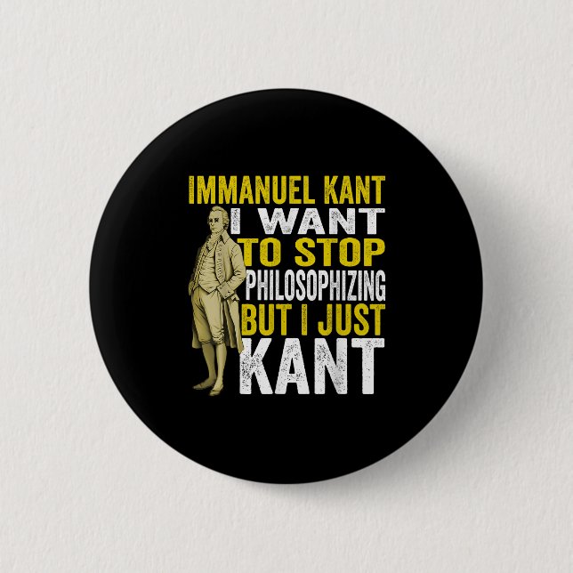 Immanuel Kant Citote Philosophy Student Studenten Knapp (Framsida)