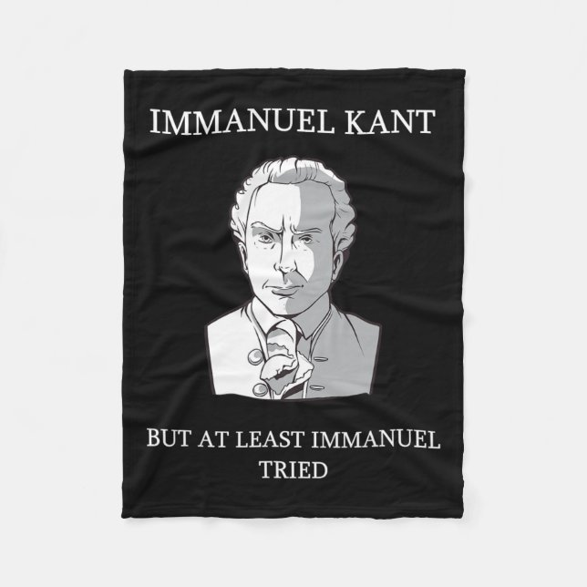 Immanuel Kant Funny Philosophy Say Gift Fleecefilt (Framsidan)
