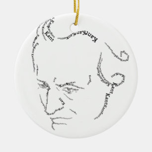 Immanuel Kant prydnad Julgransprydnad Keramik