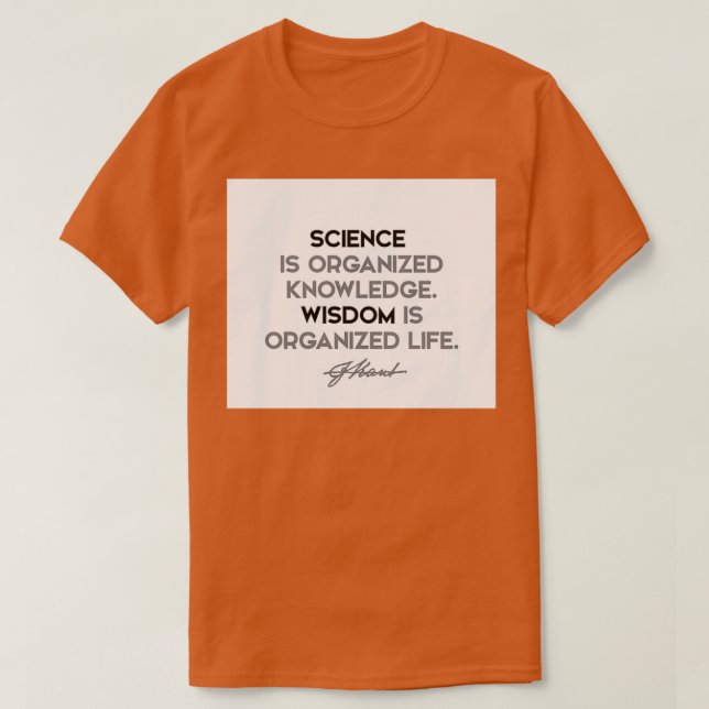 Immanuel Kant quotes Science is organized knowledg T Shirt (Design framsida)