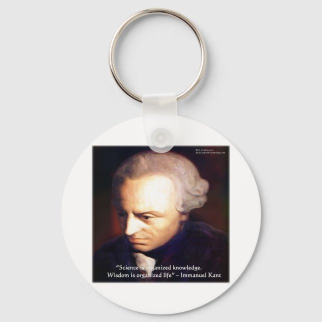Immanuel Kant Science Vs Knowledge Quote Gifts Nyckelring (Framsida)