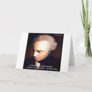Immanuel Kant Vetenskap Vs Kunskap Citat Gåvor Kort