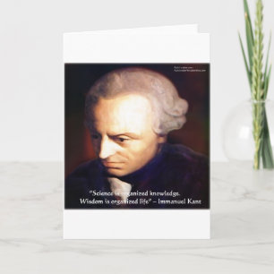 Immanuel Kant Vetenskap Vs Kunskap Citat Gåvor Kort