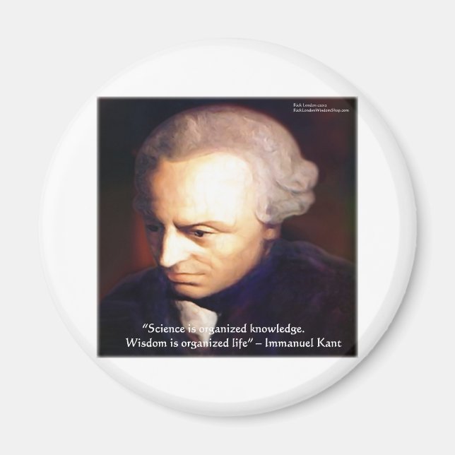 Immanuel Kant Vetenskap Vs Kunskap Citat Gåvor Magnet (Framsidan)