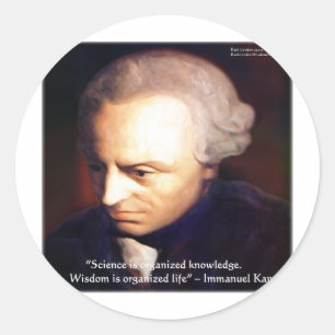 Immanuel Kant Vetenskap Vs Kunskap Citat Gåvor Runt Klistermärke