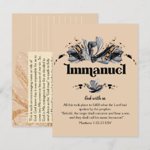 Immanuel Namn av Gud Bible Vykort