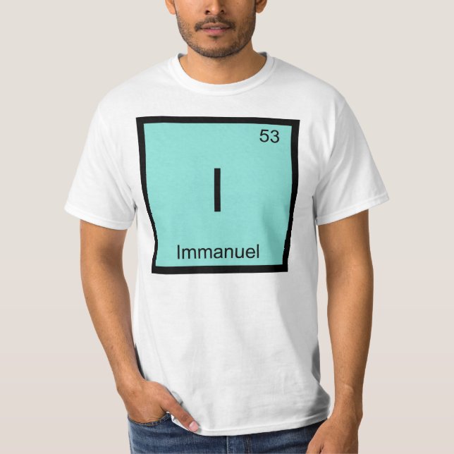 Immanuel Namn Kemi Element Periodiska Systemet T Shirt (Framsida)