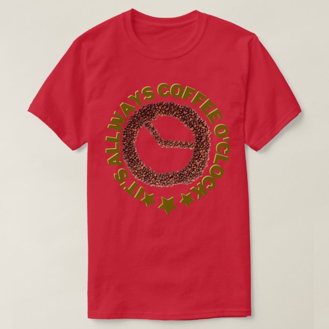 Immer Zeit fr Kaffee Bohnen Espresso T Shirt (Design framsida)