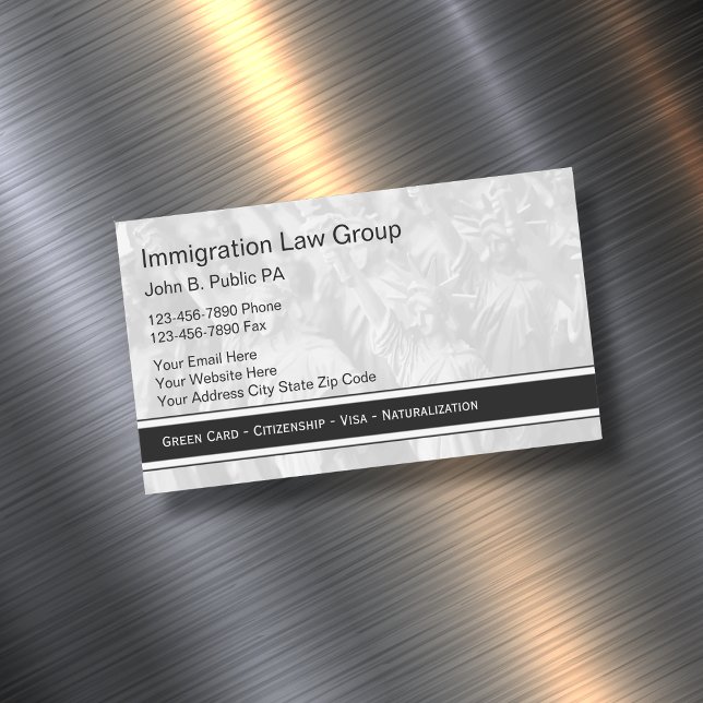 Immigration Attorney Affärskort Magnet (Skapare uppladdad)