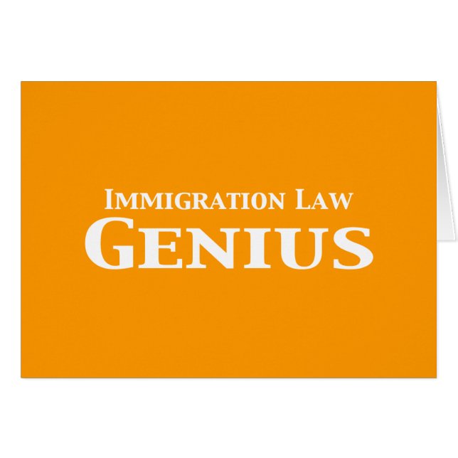 Immigration Law Genius Gifts Hälsningskort (Framsidan Horizontal)