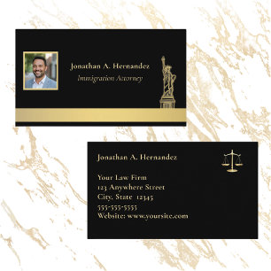 Immigrationsåklagare eller Lawyer Elegant Photo Visitkort