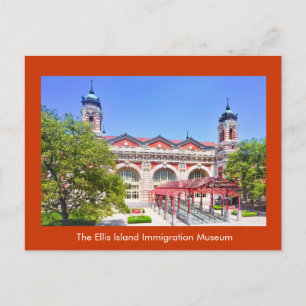 Immigrationsmuseet på Ellis Meddelande Vykort