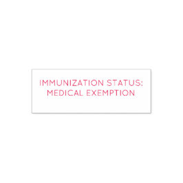 Immuniseringsstatus: medicinskt undantag frimärke självfärgande stämpel