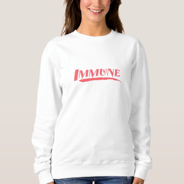Immunitet - Corona Virus Medvetenhet Design T Shirt (Framsida)