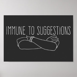 Immunitet mot förslag över genomstruken Arm Poster