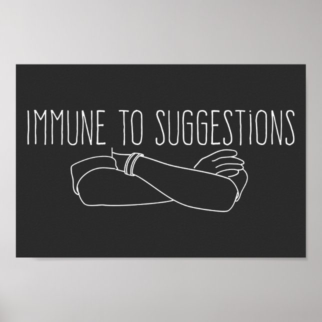 Immunitet mot förslag över genomstruken Arm Poster (Framsidan)