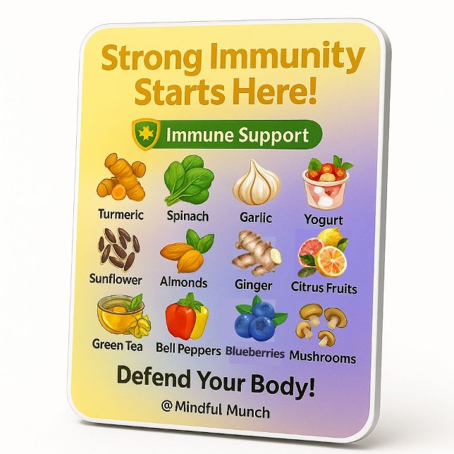 🛡️Immunitetsfrämjande kylskåpsmagnet (Defend your body with immune-boosting foods—this fridge magnet keeps you strong all year round.)